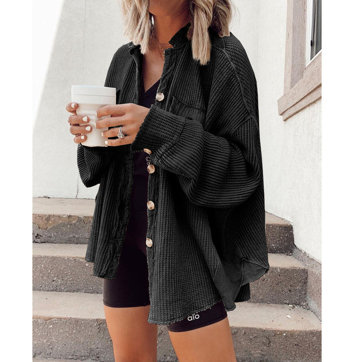 Berta-Gard | Strickjacke aus weichem Waffelstrick