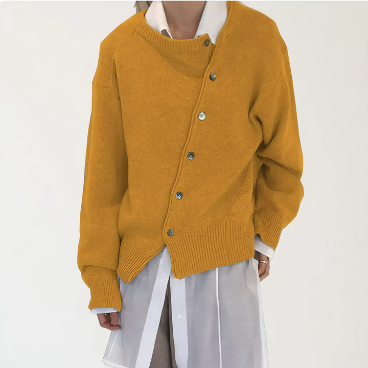 Hanne-Kathrin | Lässige Strickjacke mit asymmetrischem Saum