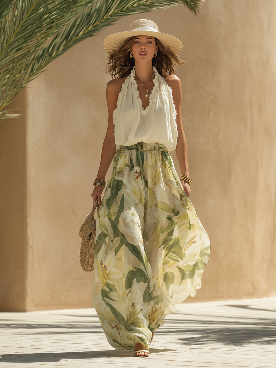 Liara | Luftiges Zweiteiler-Set mit Blumenprint