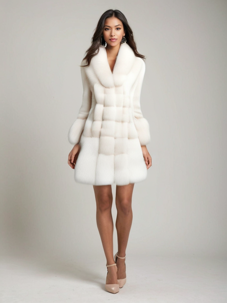 Corinna | Plüsch-Winterjacke mit elegantem Fellkragen
