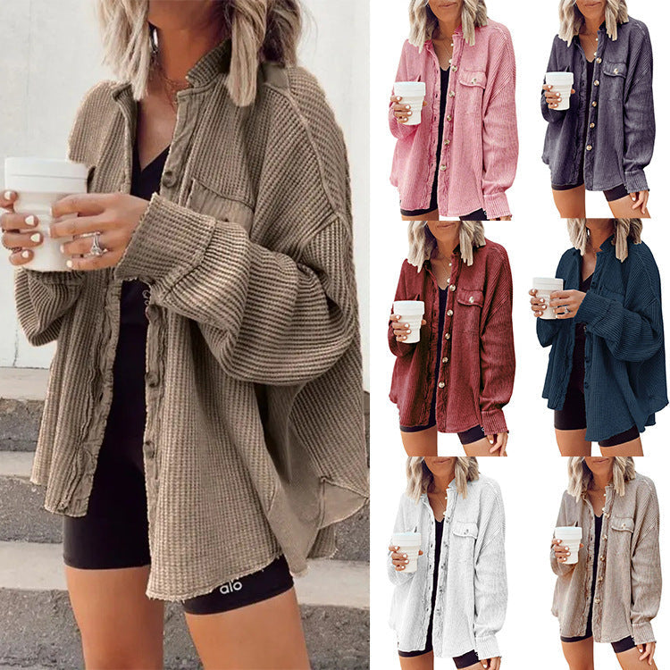 Berta-Gard | Strickjacke aus weichem Waffelstrick