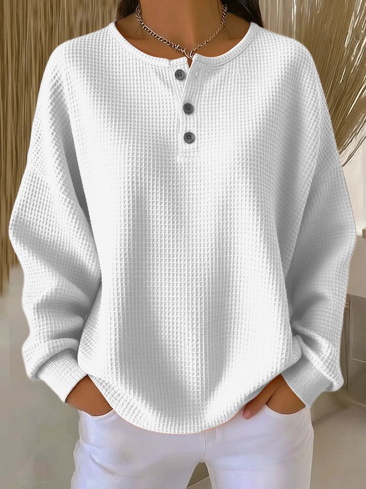 Friederike | Weiches Waffelstrick-Sweatshirt