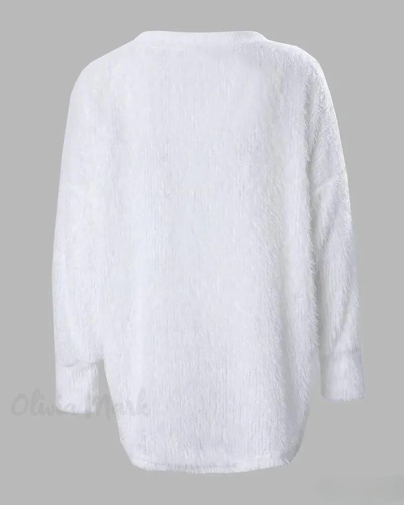 Klara-Line | Pullover mit V-Ausschnitt und Perlendetails