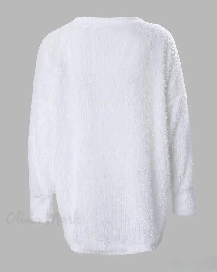 Klara-Line | Pullover mit V-Ausschnitt und Perlendetails