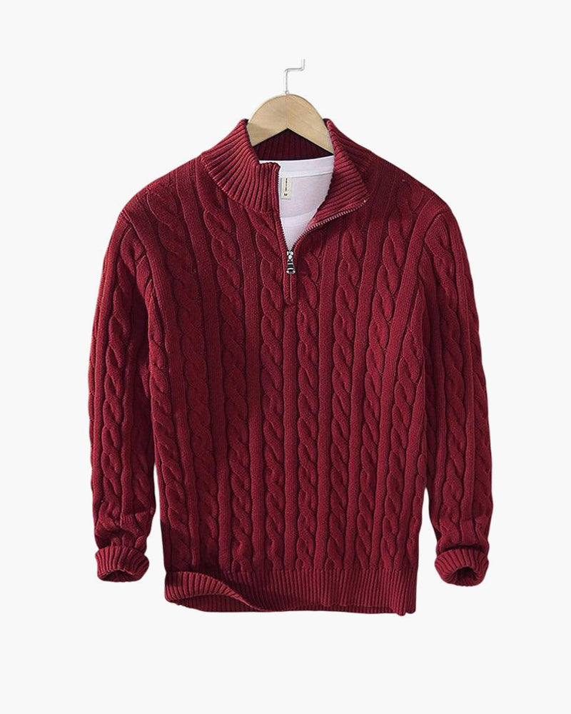 Lukas | Klassischer Strickpullover mit Half-Zip