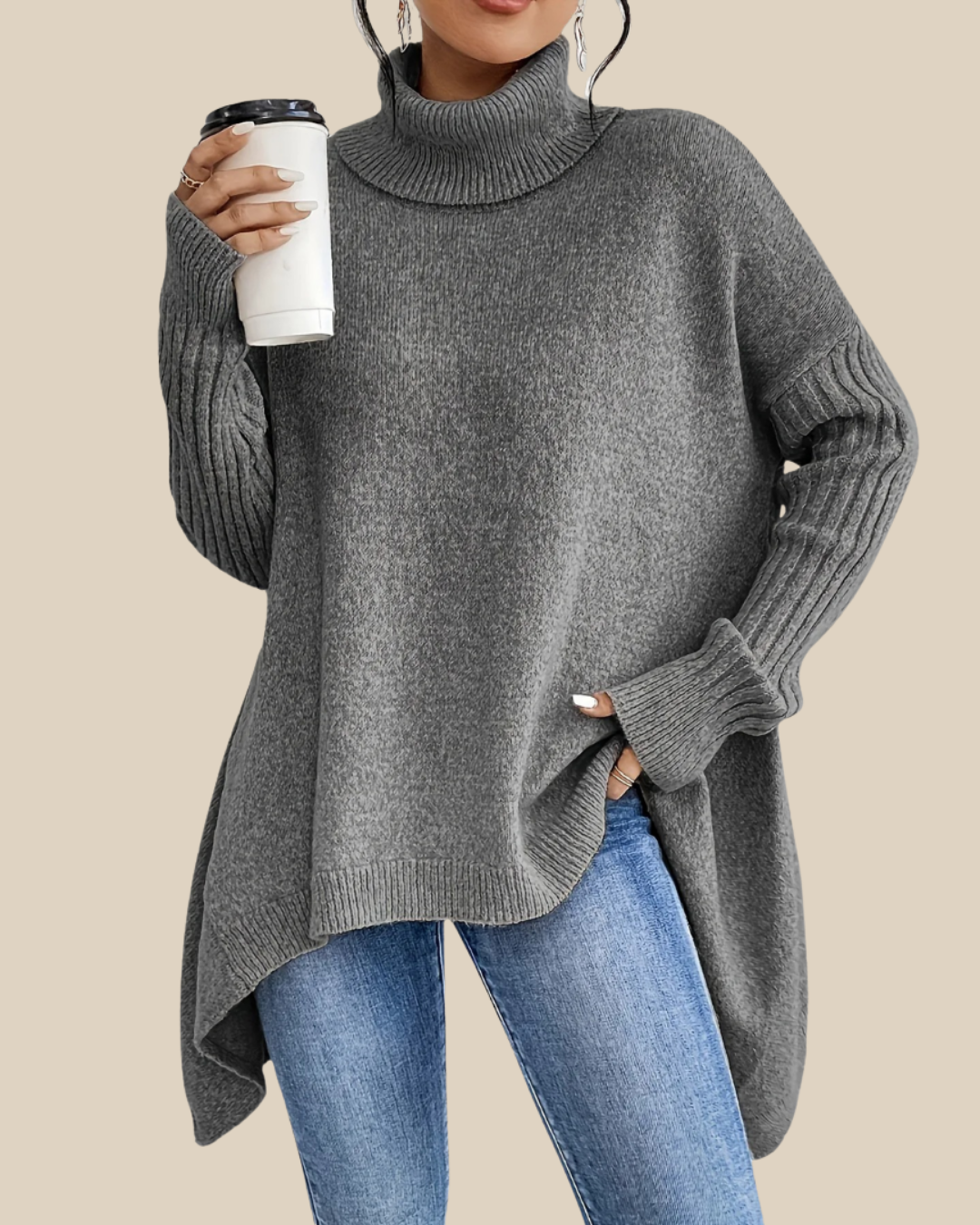 Monika | Oversized Rollkragenpullover