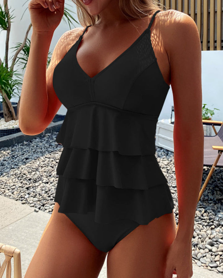 Laura | Eleganter Badeanzug mit Stilvollen Rüschen