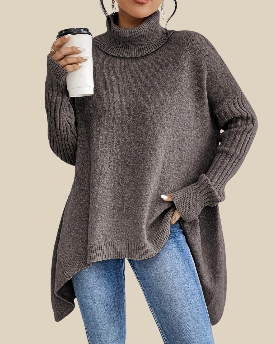 Monika | Oversized Rollkragenpullover