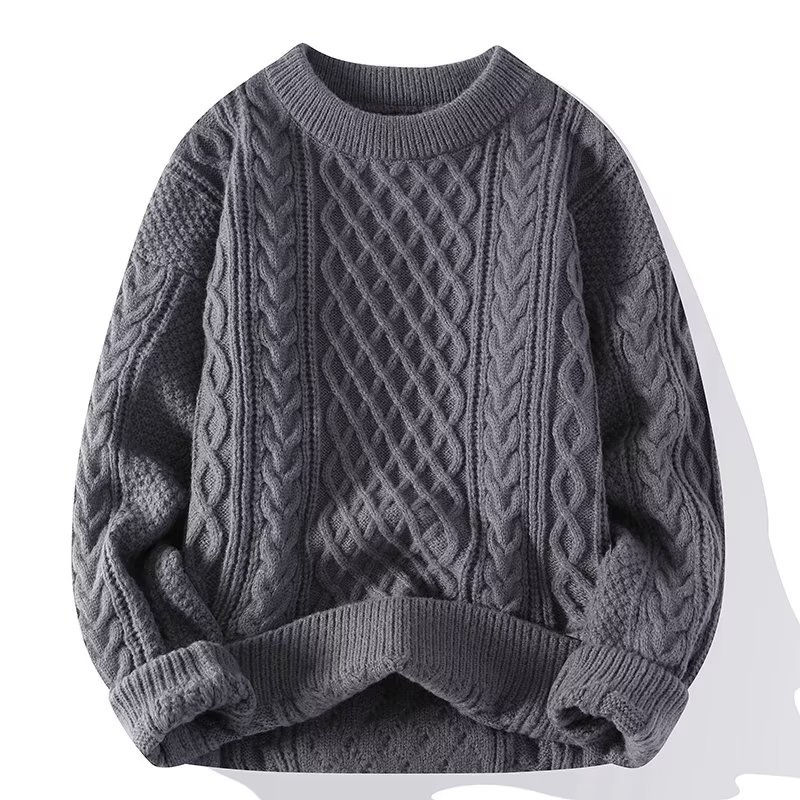 Sandra | Warmer Pullover mit Rundhalsausschnitt und Strickmuster