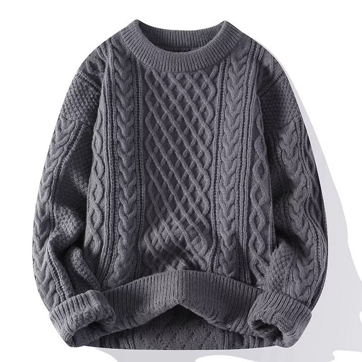 Sandra | Warmer Pullover mit Rundhalsausschnitt und Strickmuster