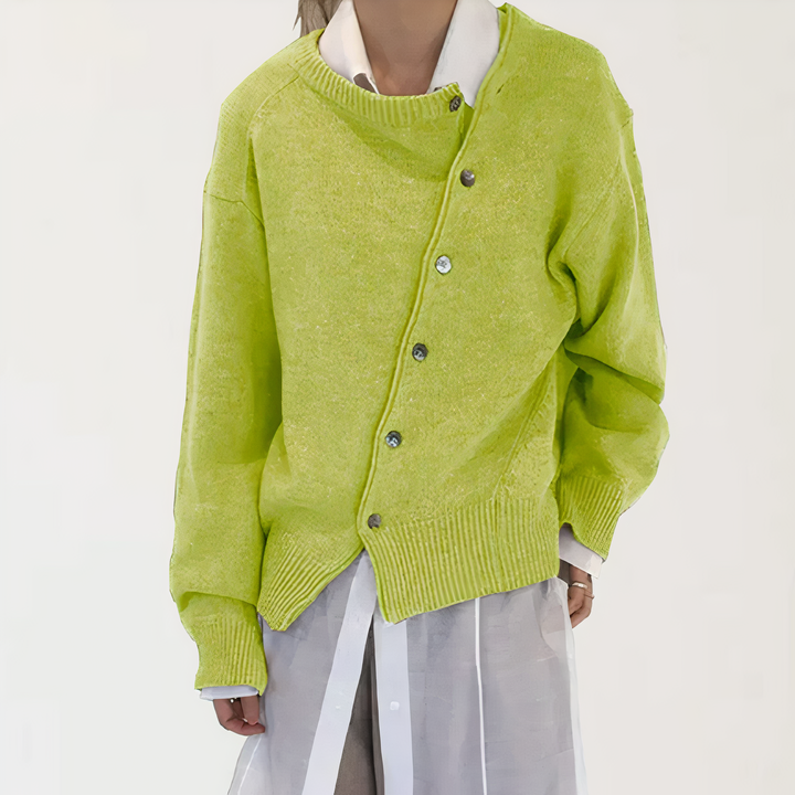 Hanne-Kathrin | Lässige Strickjacke mit asymmetrischem Saum
