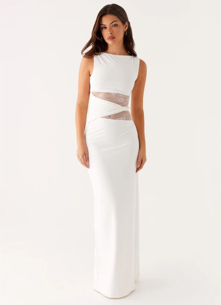 Ilse-Line | Abendkleid mit Spitzenausschnitten