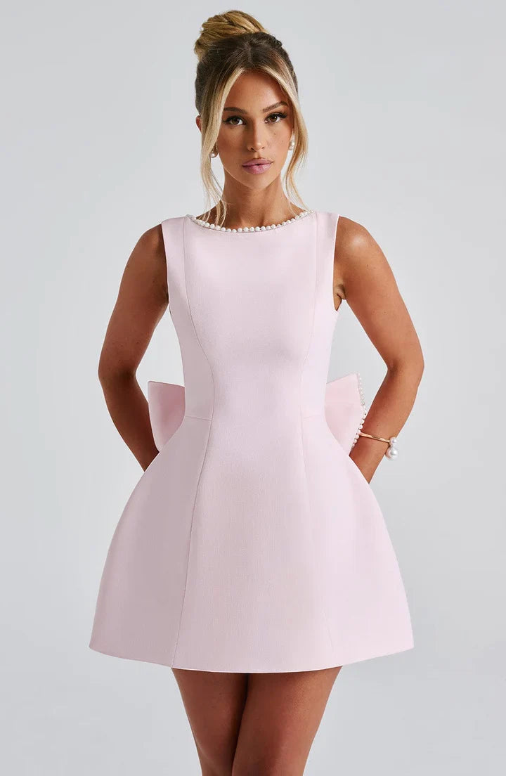 Rosa-Berta | Romantisches Minikleid mit Schleife