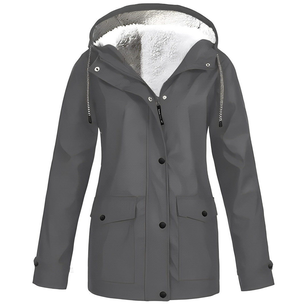 Grete-Marie | Regenjacke mit warmem Futter und verstellbarer Kapuze