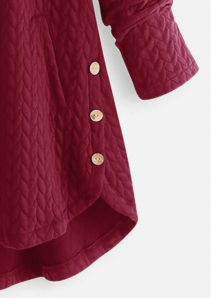 Lena-Berta | Lässige Winterjacke mit Knopfleiste und wetterfestem Stoff