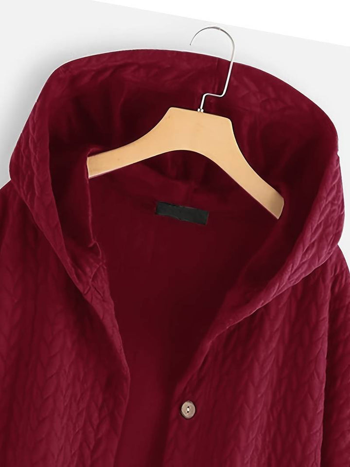 Lena-Berta | Lässige Winterjacke mit Knopfleiste und wetterfestem Stoff