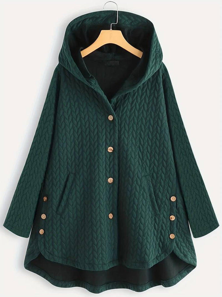 Lena-Berta | Lässige Winterjacke mit Knopfleiste und wetterfestem Stoff