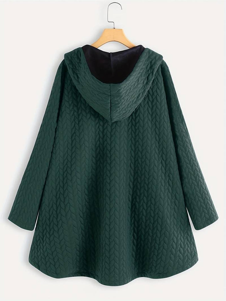 Lena-Berta | Lässige Winterjacke mit Knopfleiste und wetterfestem Stoff