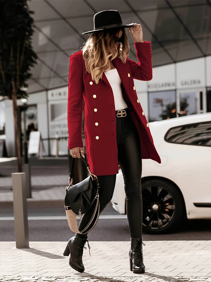 Selma | Winterjacke mit Knopfleiste und weichem Plüsch-Finish