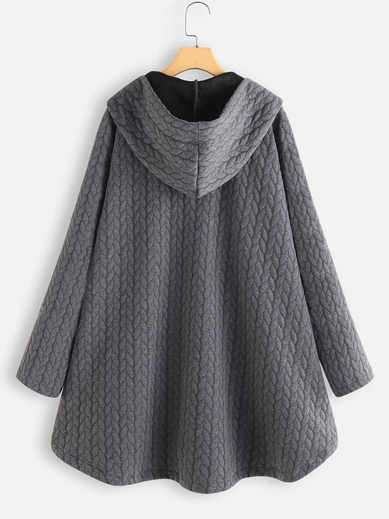 Lena-Berta | Lässige Winterjacke mit Knopfleiste und wetterfestem Stoff