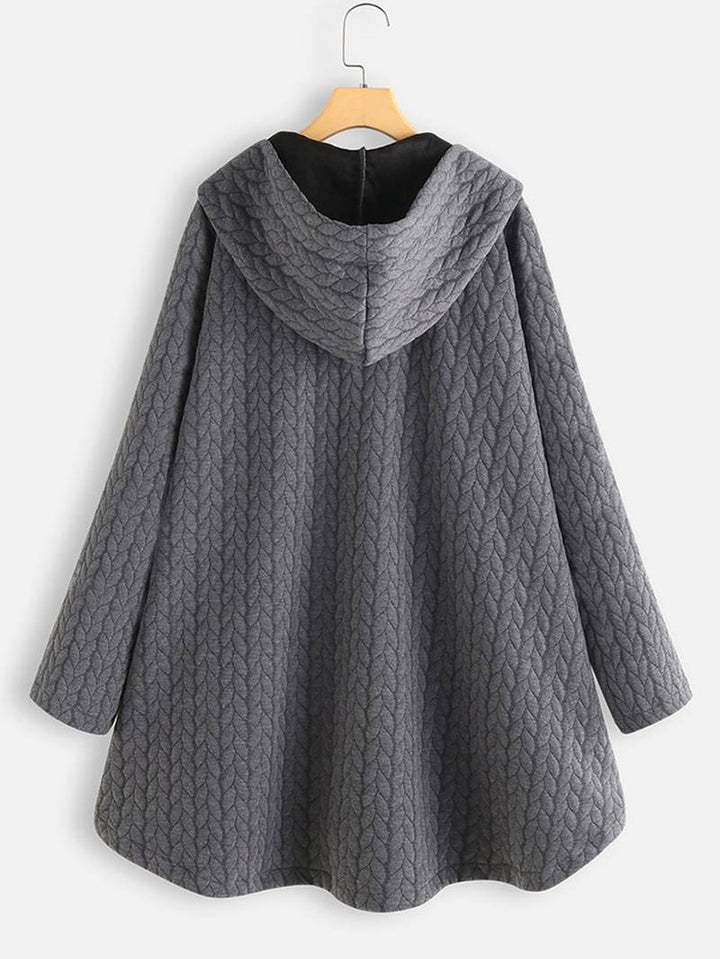 Lena-Berta | Lässige Winterjacke mit Knopfleiste und wetterfestem Stoff