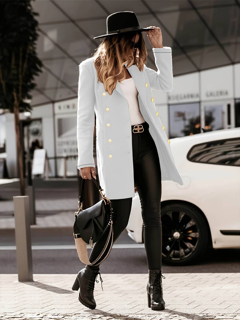 Selma | Winterjacke mit Knopfleiste und weichem Plüsch-Finish