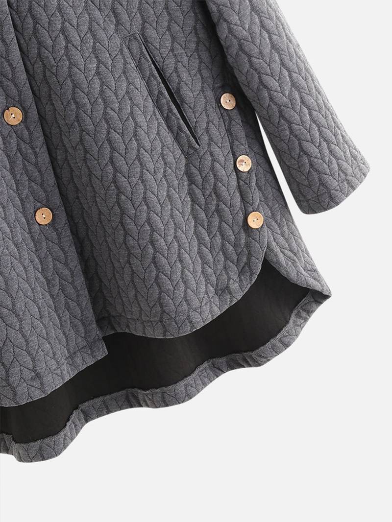 Lena-Berta | Lässige Winterjacke mit Knopfleiste und wetterfestem Stoff