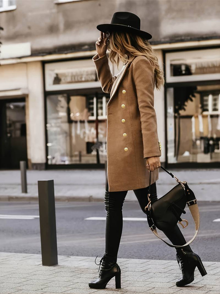Selma | Winterjacke mit Knopfleiste und weichem Plüsch-Finish