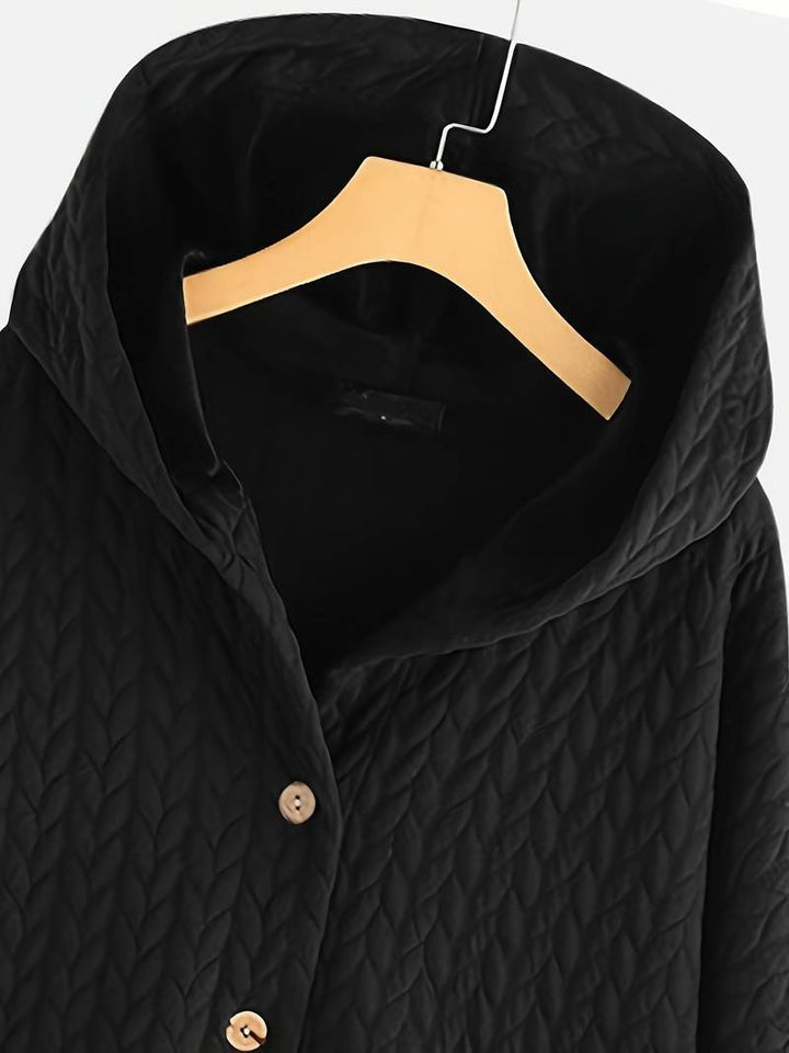 Lena-Berta | Lässige Winterjacke mit Knopfleiste und wetterfestem Stoff