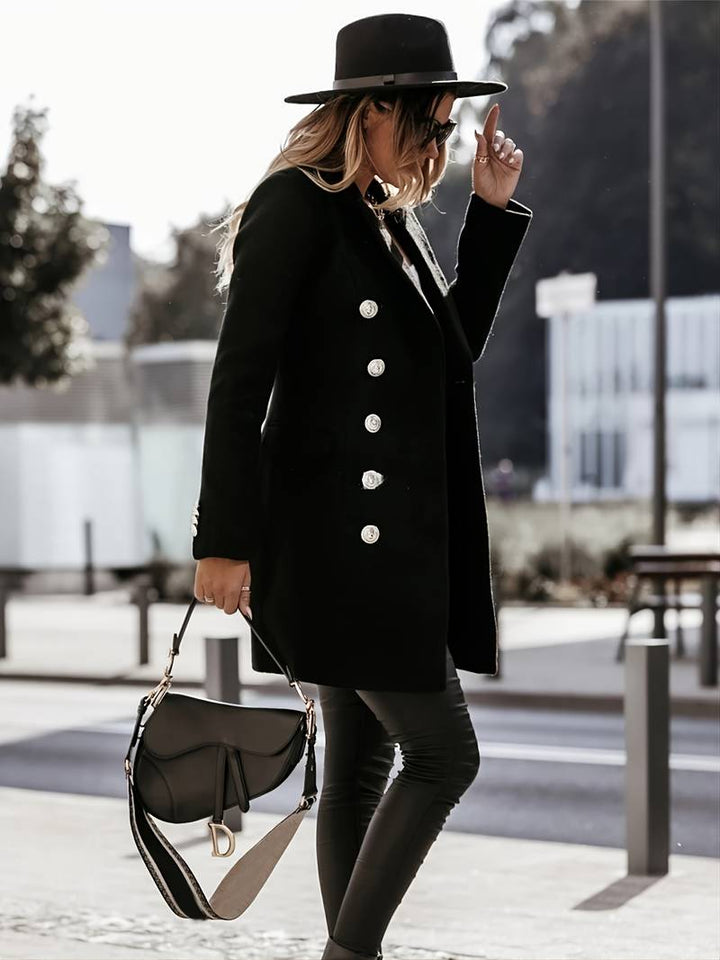 Selma | Winterjacke mit Knopfleiste und weichem Plüsch-Finish