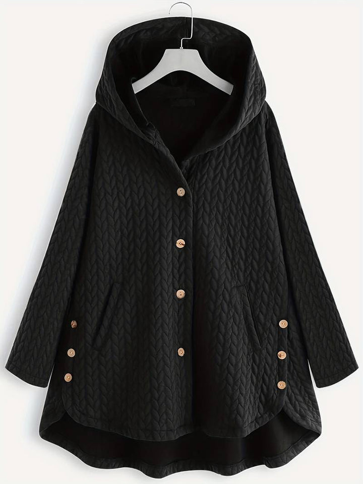 Lena-Berta | Lässige Winterjacke mit Knopfleiste und wetterfestem Stoff