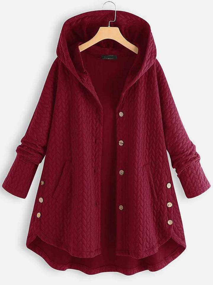 Lena-Berta | Lässige Winterjacke mit Knopfleiste und wetterfestem Stoff