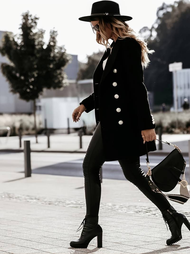 Selma | Winterjacke mit Knopfleiste und weichem Plüsch-Finish