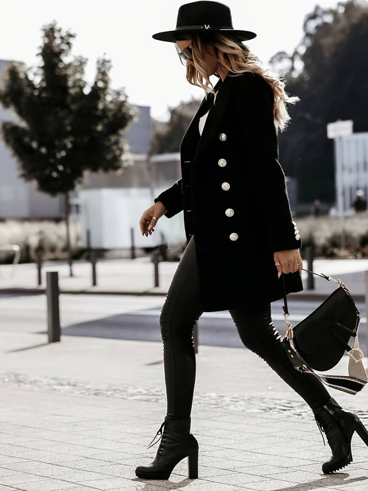 Selma | Winterjacke mit Knopfleiste und weichem Plüsch-Finish