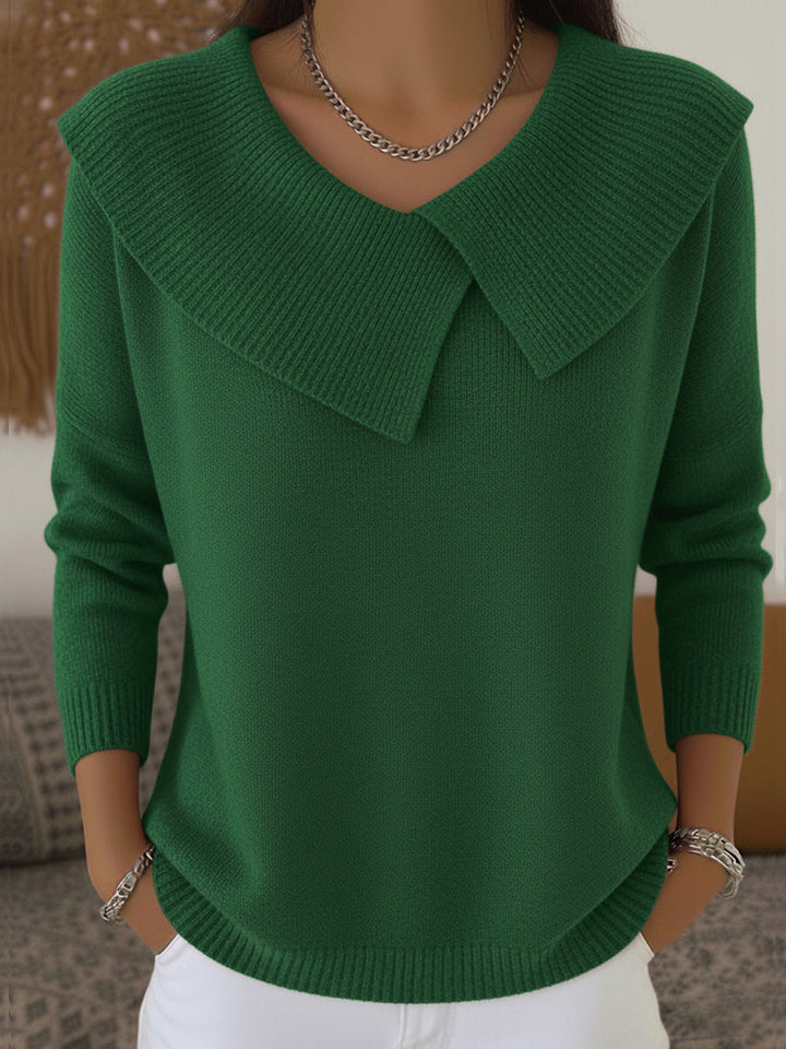 Elsa | Strickpullover mit weichem Kragen