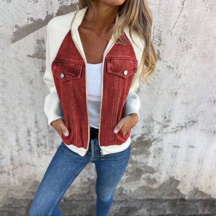 Theda | Übergangsjacke aus robustem Denim mit geräumigen Taschen