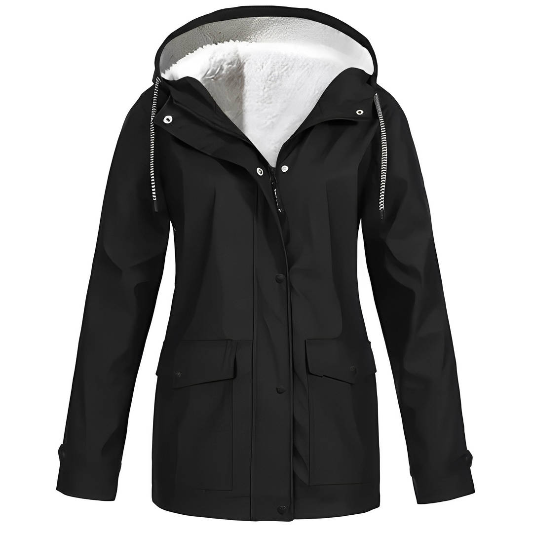 Grete-Marie | Regenjacke mit warmem Futter und verstellbarer Kapuze