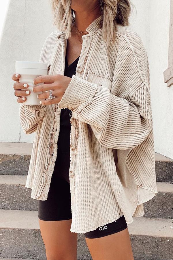 Berta-Gard | Strickjacke aus weichem Waffelstrick