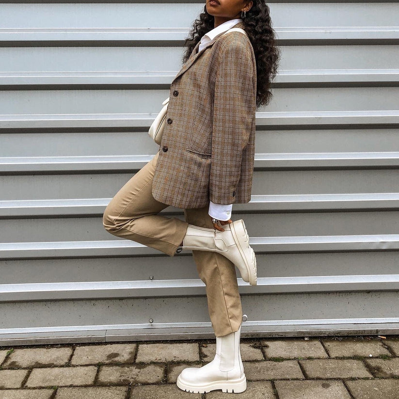 Hanne-Gard | Chunky Stiefel mit Plateausohle und elastischen Einsätzen
