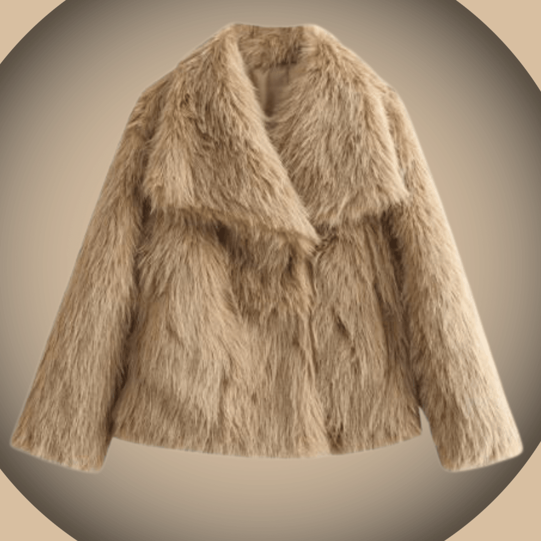 Heike | Kuschelige Plüschjacke mit Revers