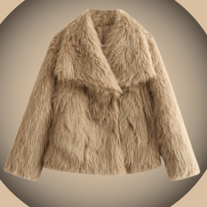 Heike | Kuschelige Plüschjacke mit Revers