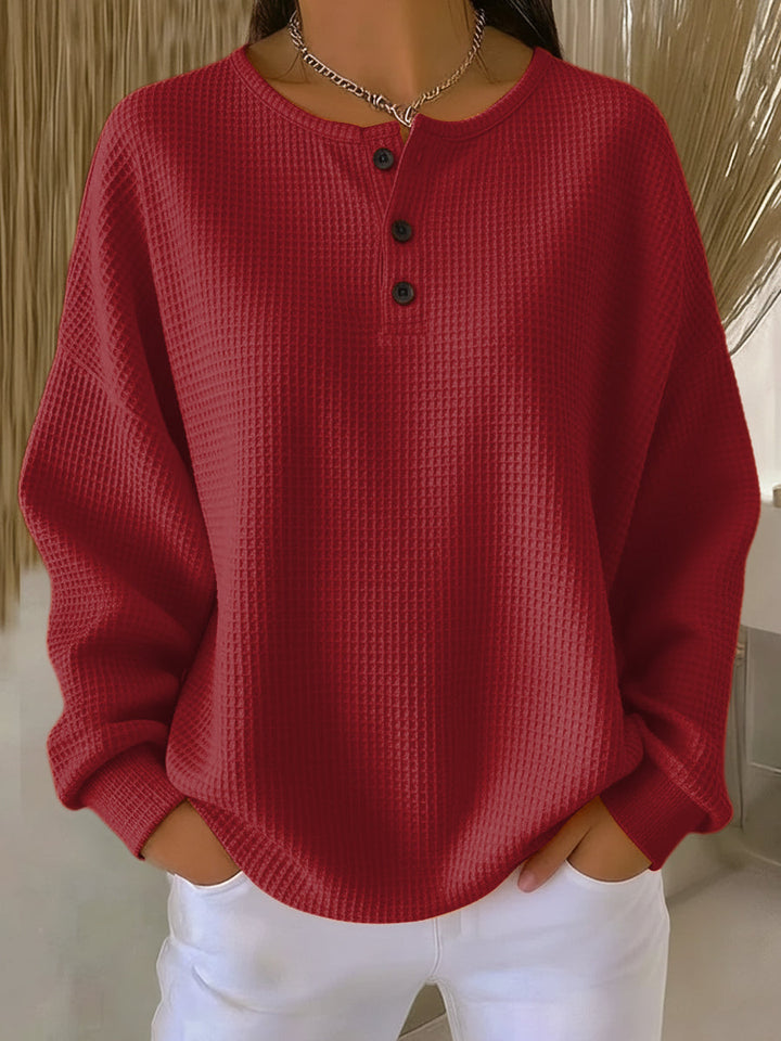 Friederike | Weiches Waffelstrick-Sweatshirt