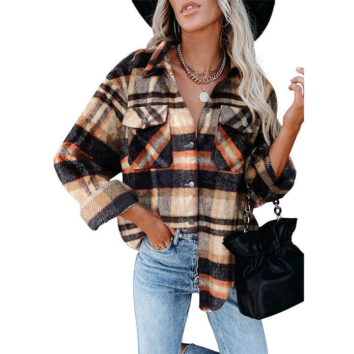 Anna-Sophie | Karierte Jacke mit Knopfleiste und zeitlosem Muster