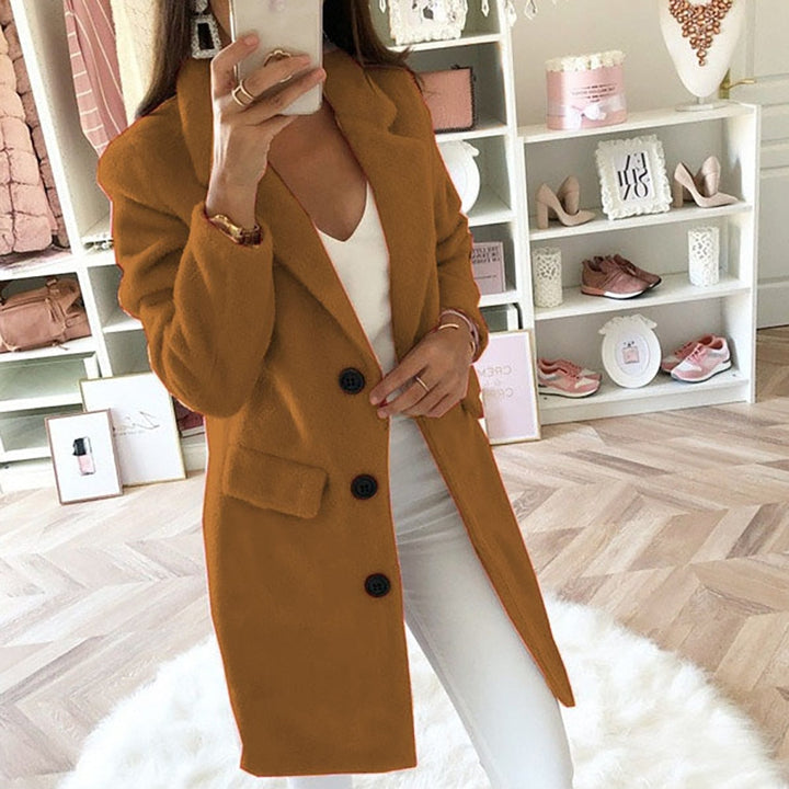 Sofia | Lange Winterjacke aus weichem Plüsch