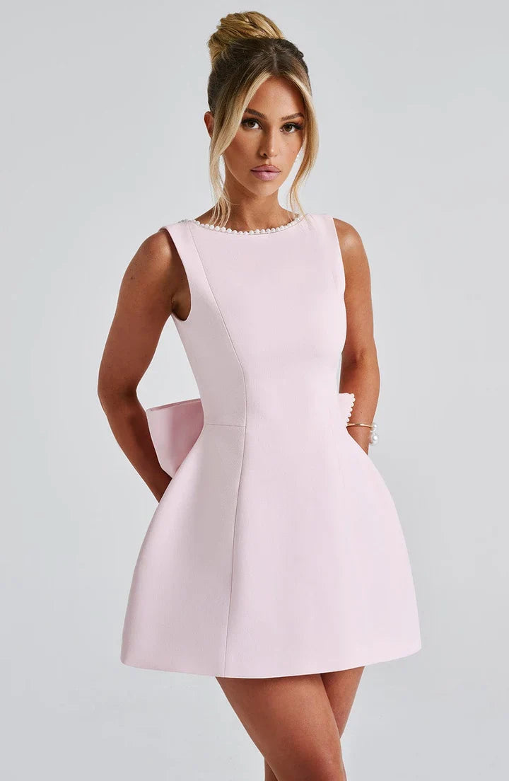 Rosa-Berta | Romantisches Minikleid mit Schleife