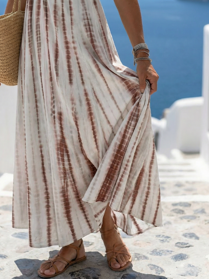 Kaja | Casual Midikleid mit V-Ausschnitt