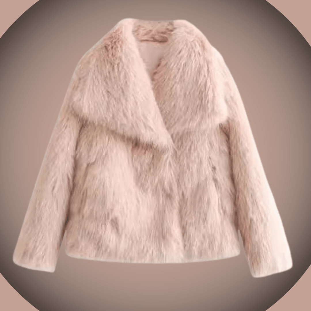Heike | Kuschelige Plüschjacke mit Revers