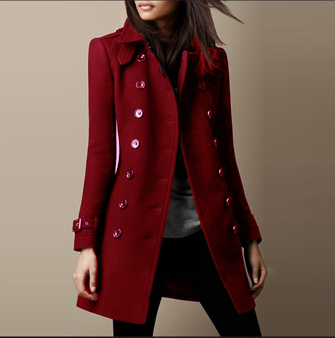 Gerda | Gefütterte Winterjacke mit Knopfleiste und taillierter Passform