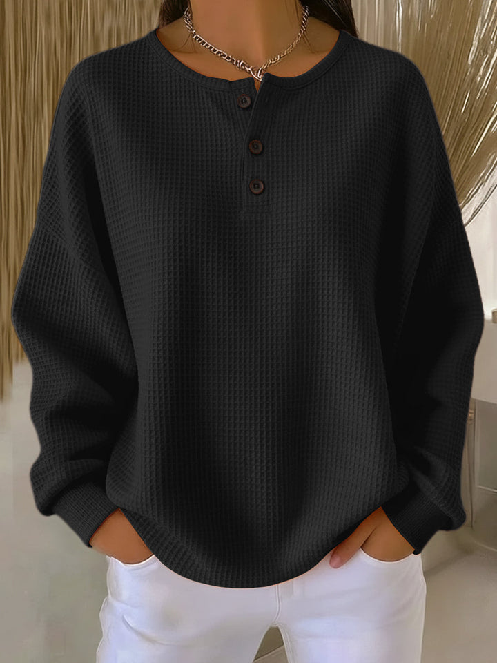 Friederike | Weiches Waffelstrick-Sweatshirt