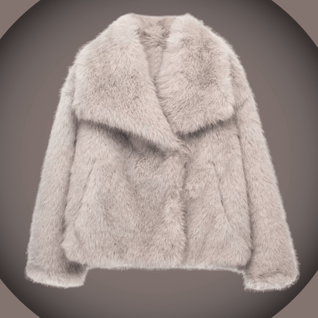 Heike | Kuschelige Plüschjacke mit Revers